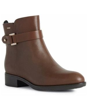Geox Felicity Leather Boots - Brown