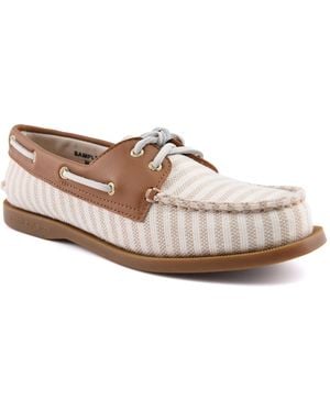 Sperry Top-Sider Authentic Original Textile /Natural Standard Boat Shoes - White