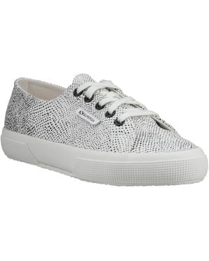 Superga 2730 Micro Faux Snake Faux Leather Avorio/ Snake Trainers - Grey