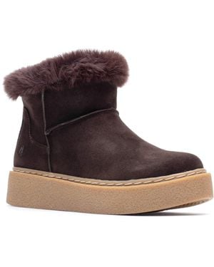 Hush Puppies Becca Suede Chocolate Winter Ankle Boots - Brown