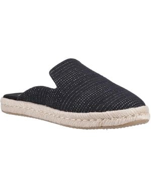 TOMS Santiago Mule Textile Metallic Slippers - Blue