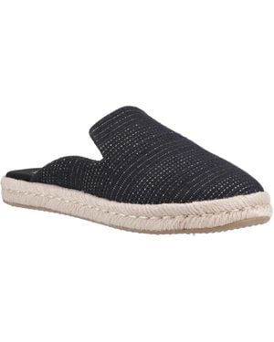 TOMS Santiago Mule Textile Metallic Slippers - Blue