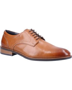 Hush Puppies Damien Lace Up Leather Lace-Up Shoes - Brown