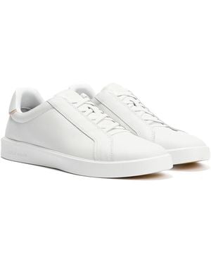 Cole Haan Grand Crosscourt Nubuck Optic/Natural Trainers - White