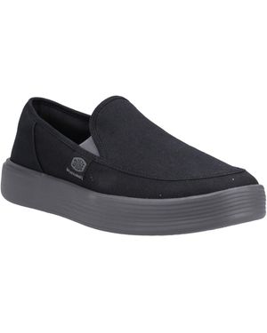 HEYDUDE Sunapee Canvas 100% Cotton /Charcoal Loafers - Blue