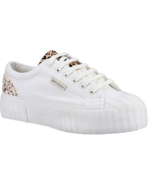 Superga 2631 Calfhair Details Leather Avorio/Leopard Spots Trainers - White