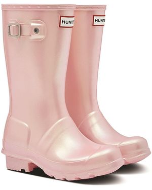 HUNTER Original Nebula Rubber Bella Wellington Boots - Pink