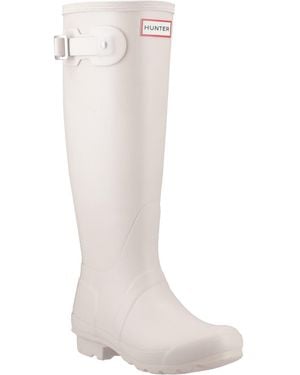HUNTER Original Tall Rubber Cast Wellington Boots - White