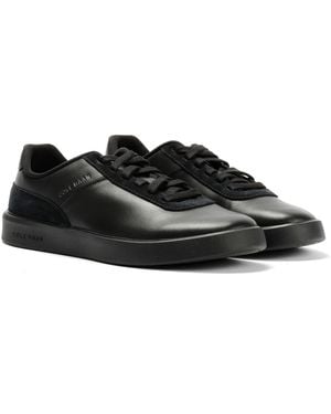 Cole Haan Grand Crosscourt Packaway Leather Trainers - Black