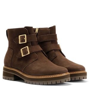 TOMS Simone Nubuck Chocolate Boots - Brown