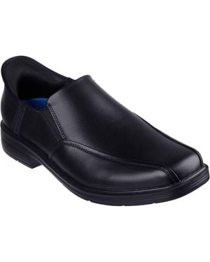 Skechers Caswell Frantone Leather Slip-On Shoes - Blue