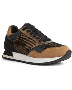 Geox Doralea Leather Women's Bronze/toffee Sneakers - Black
