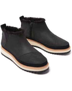 TOMS Marlo Leather Boots - Black