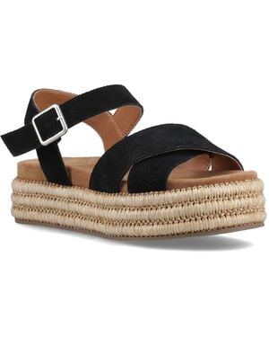 Hush Puppies Rosa Rafia Sandal Leather Sandals - Black