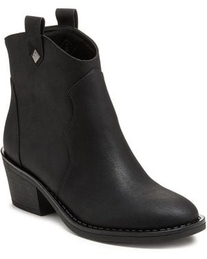Rocket Dog Yolanda Polyurethane Heeled Ankle Boots - Black