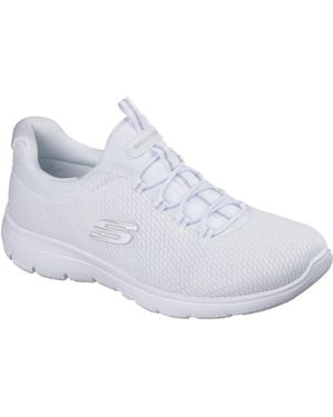Skechers Summits Summer Blush Textile Trainers - White
