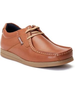 Base London Event Leather Smu Lace-Up Shoes - Brown