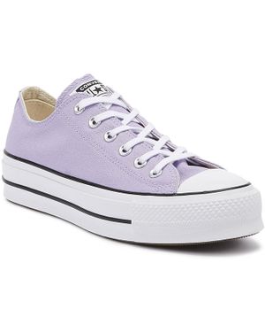 Converse Chuck Taylor All Star Lift Womens Washed Lilac Ox Trainers - Purple