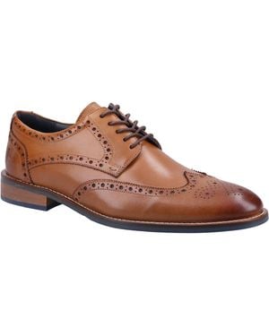 Hush Puppies Dustin Brogue Leather Brogues Shoes - Brown