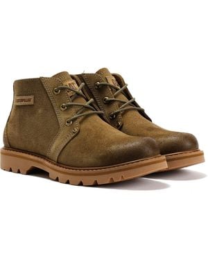 Caterpillar Grader Chukka Suede Gobi Boots - Brown