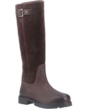 HUNTER Canna Tall Leather Boots - Brown