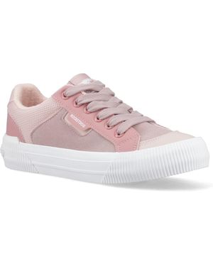 Rocket Dog Cheery Blocked Fabric Textile Mauve/ Trainers - Pink