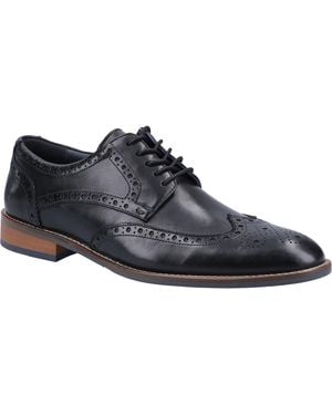 Hush Puppies Dustin Brogue Leather Brogues Shoes - Black