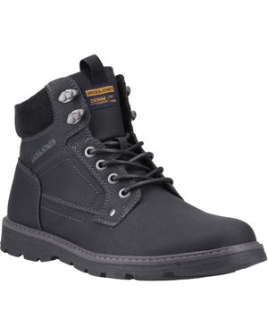 Jack & Jones Stratford Synthetic Anthracite Boots - Black