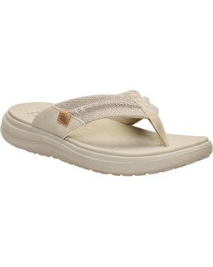 HEYDUDE Finn Flip Polyester Sandals - Natural