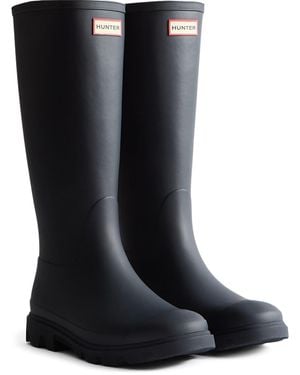 HUNTER Downpour Tall Boot Rubber Wellington Boots - Black