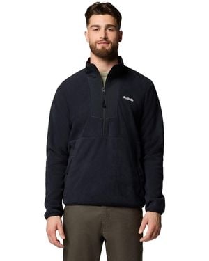 Columbia Sequoia Grove Half Zip Fleece Polyester Zip Neck Pullovers - Black