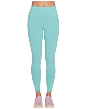 Skechers Gowalk Wear High Waisted Nylon Sports Leggings - Blue