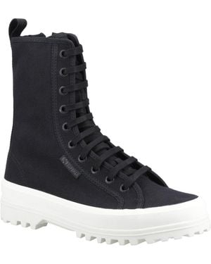 Superga 2641 Alpina High Cotton Blend Boots - Blue