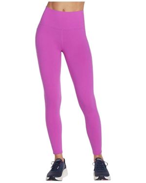 Skechers Performance Gowalk Wear High Waisted Nylon Bright Sports Leggings - Pink