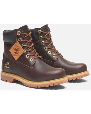 Timberland Premium Espresso 6 Inch Leather Dark/ Boots - Brown