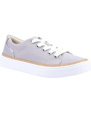 TOMS Alex 100% Cotton Drizzle Trainers - White