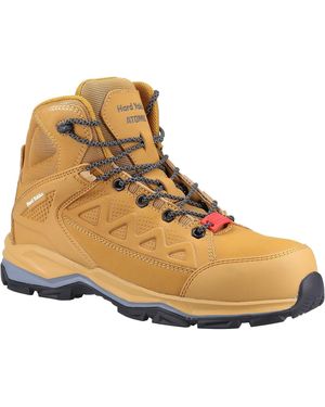 Hard Yakka Atomic Leather Wheat Safety Boots - Brown
