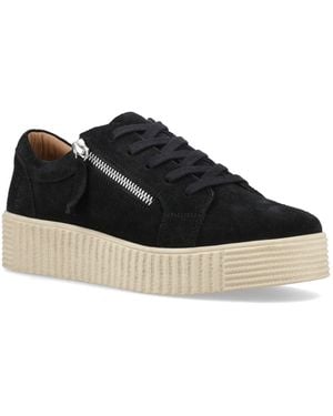 Hush Puppies Tara Suede Leather Trainers - Black