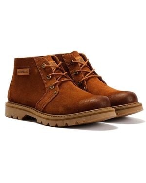 Caterpillar Grader Chukka Suede Syrup Boots - Brown