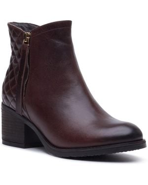 Hush Puppies Halia Leather Boots - Purple