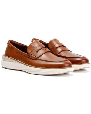 Cole Haan Øriginalgrand Horizon Leather Tan Penny Loafers - Brown
