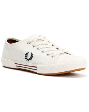 Fred Perry B708 Vintage Tennis Canvas Trainers - White