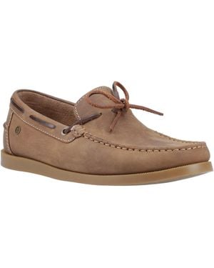 Cotswold Slad Leather Boat Shoes - Brown