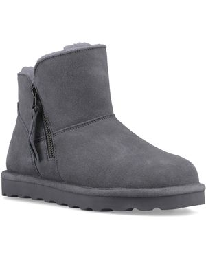 BEARPAW Magnolia Suede Winter Ankle Boots - Grey