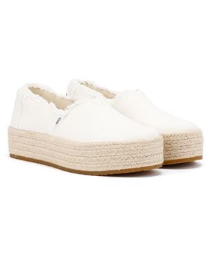 TOMS Valencia Alpargatas De Lona Blancas Para Mujer - Blanco