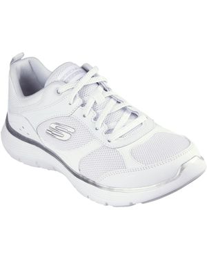 Skechers Flex Appeal 5.0 Fresh Touch Leder Sneaker - Weiß