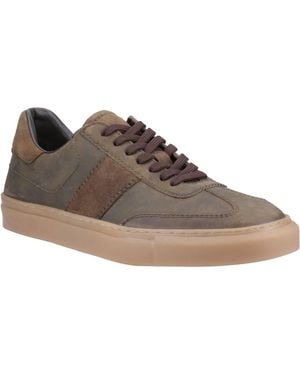 Hush Puppies Riley Suede Trainers - Brown