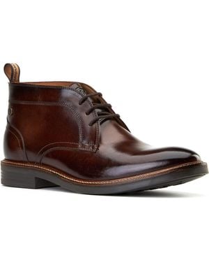 Base London Lincoln Leather Burnt Ankle Boots - Brown