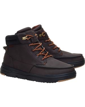 HEYDUDE Bradley Ii Classic Polyurethane Chocolate Torte/Multi Ankle Boots - Black