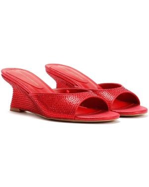 French Connection Tina Rhinestone Wedge Sandals - Red